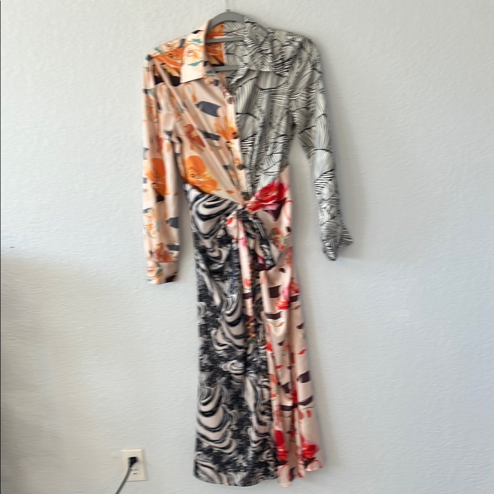 Multicolor Long Sleeve Dress